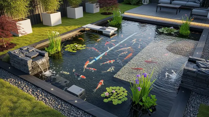desain kolam koi 7 Desain Kolam Koi yang Tetap Bersih dan Estetik untuk… desain kolam koi - ilustrasi berita 7 Desain Kolam Koi yang Tetap Bersih dan Estetik untuk Pemilik Rumah Sibuk