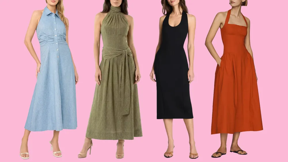 halter neck dresses - ilustrasi berita 17 Halter Neck Dresses Flattering untuk Pernikahan Akhir Musim Panas