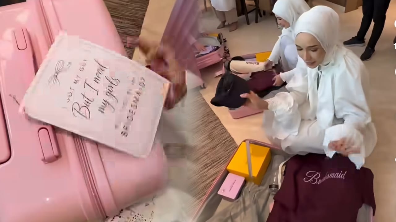 bagasi pink - ilustrasi berita Bella Astillah Mewahkan Pengapit, Beri Bagasi Pink Penuh Hadiah