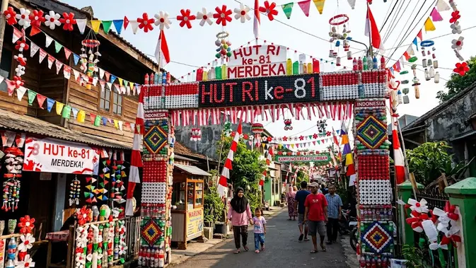 dekorasi hut ri - ilustrasi berita 10 Desain Dekorasi HUT RI dari Limbah Plastik yang Murah tapi Mencuri Perhatian